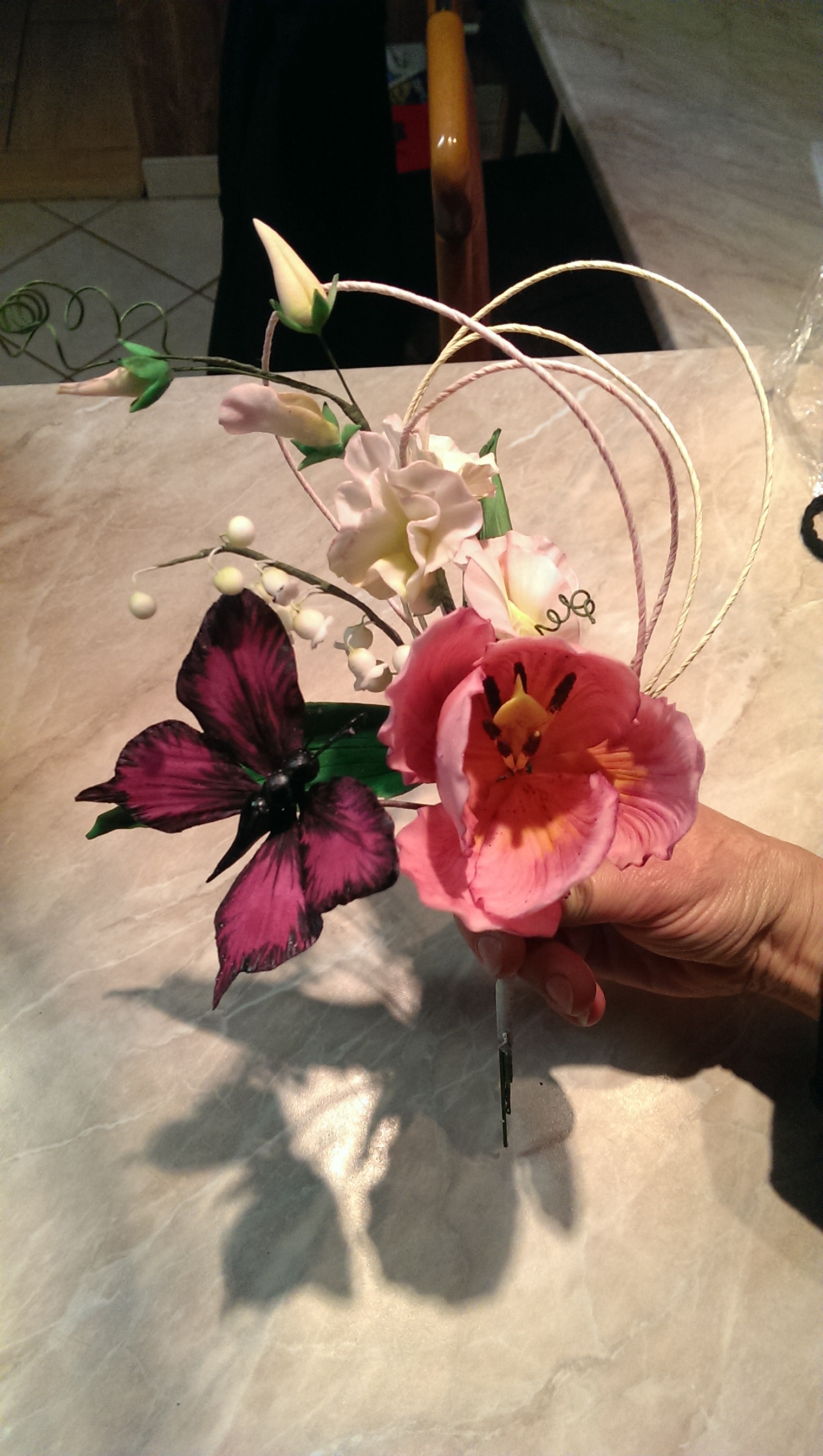 Kurz drátkování, květina plně jedlá 1